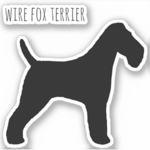 Adesivo Fio Fox Terrier Dog Silhouyl Sticker