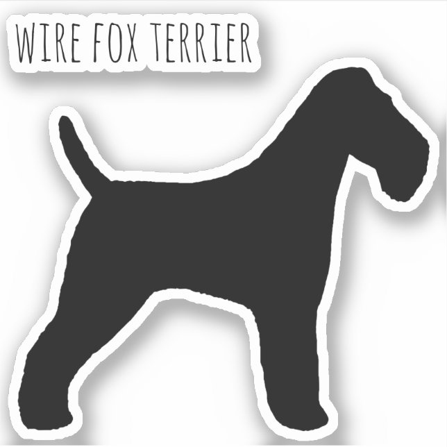 Adesivo Fio Fox Terrier Dog Silhouyl Sticker (Frente)