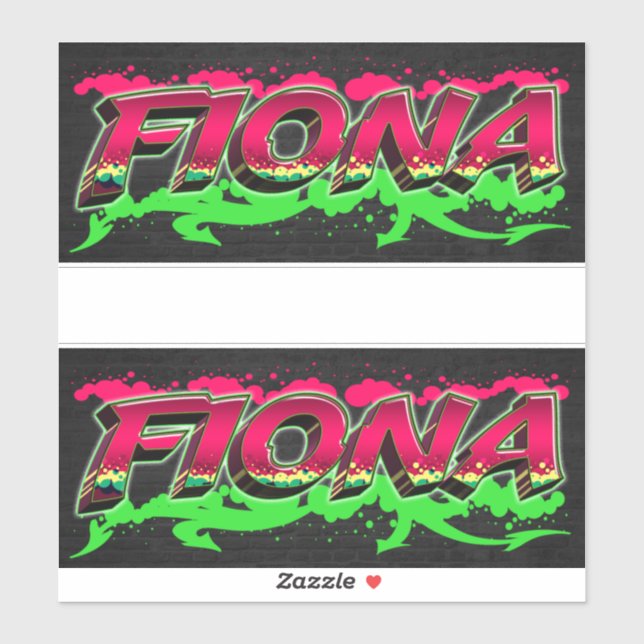 Adesivo Fiona Vorname Name Graffiti Aufkleber Sticker (Folha)