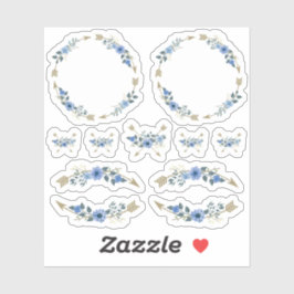 Adesivo Fios Florais Russos Boêmian Watercolor