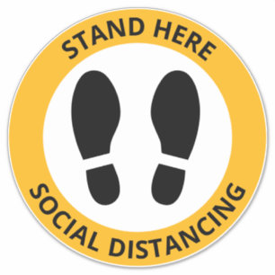Adesivo Fique Aqui, Distanciando o Espaço Social Moderno
