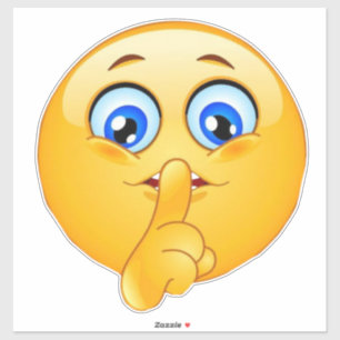 Adesivo Fique quieto Emoji Engraçado.