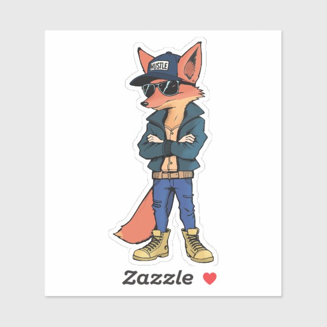 Adesivo Fique Selvagem - Trendy Fox (Folha)