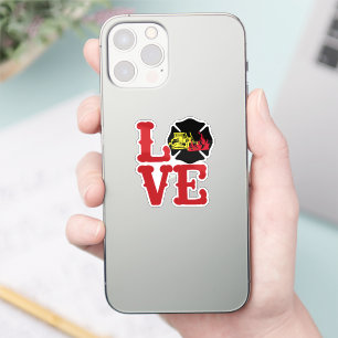 Adesivo FIRE AMOR com a Cruz Maltesa e o Dozer [FL15]