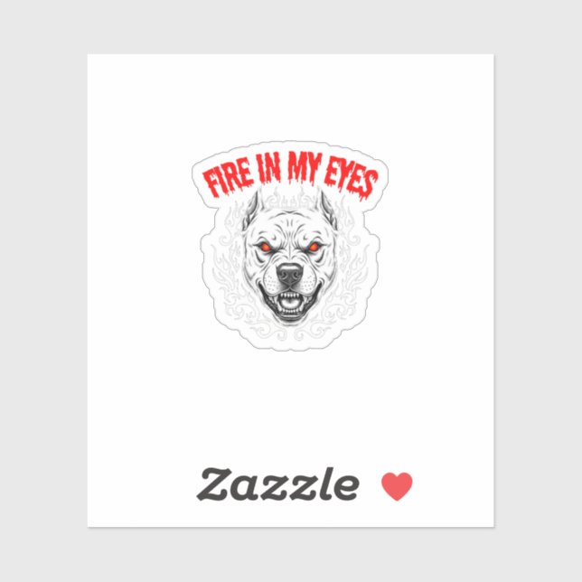 Adesivo Fire in My Eyes - Pitbull (Folha)