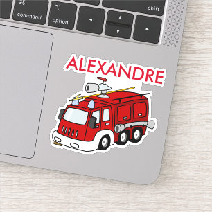 Adesivo Firetruck vermelho personalizado