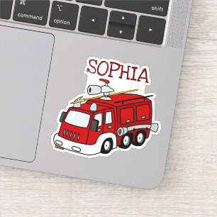 Adesivo Firetruck vermelho personalizado