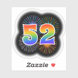 Adesivo Fireworks divertido + Rainbow Pattern "52" Event #