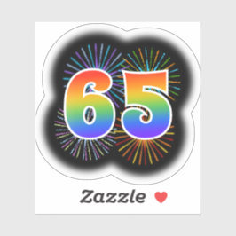 Adesivo Fireworks divertido + Rainbow Pattern "65" Event #