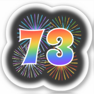 Adesivo Fireworks divertido + Rainbow Pattern "73" Event #