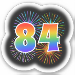 Adesivo Fireworks divertido + Rainbow Pattern "84" Event #