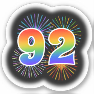 Adesivo Fireworks divertido + Rainbow Pattern "92" Event #