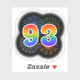 Adesivo Fireworks divertido + Rainbow Pattern "93" Event #