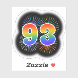 Adesivo Fireworks divertido + Rainbow Pattern "93" Event #