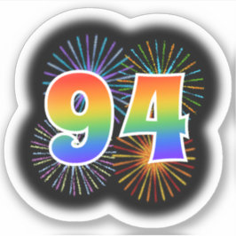 Adesivo Fireworks divertido + Rainbow Pattern "94" Event #