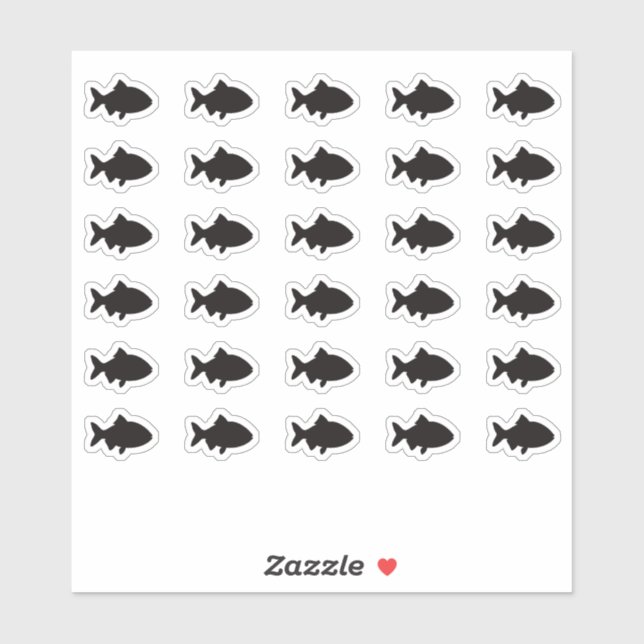 Adesivo Fish Wedding Place Card Food Meal Menu Choice (Folha)