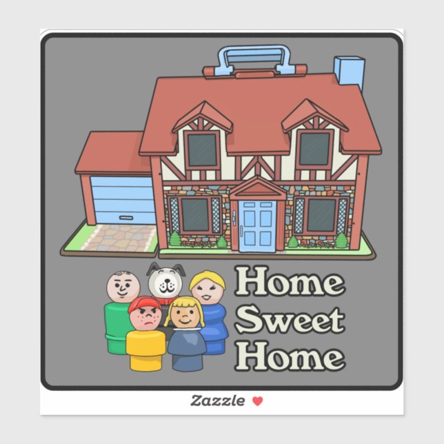 Adesivo Fisher Price Pequena Família De Pessoas Com Tudor  (Folha)