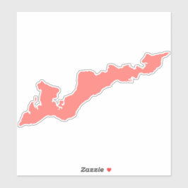 Adesivo Fishers Island Silhouette Decal Sticker - Rosa