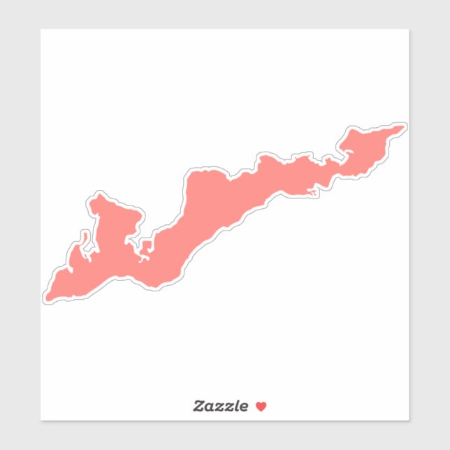 Adesivo Fishers Island Silhouette Decal Sticker - Rosa (Folha)