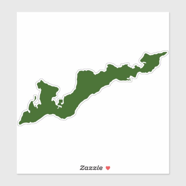 Adesivo Fishers Island Silhouette Decal Sticker - Verde (Folha)