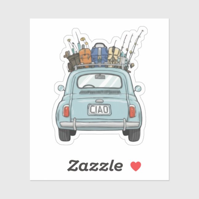 Adesivo Fishing Fiat Car (Folha)