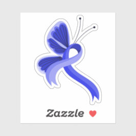 Adesivo Fita-borboleta-borboleta-de-consciência azul