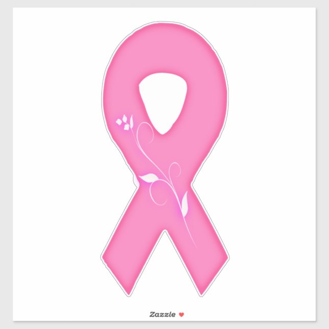 Adesivo Fita De Sensibilização Do Cancer Com Flor (Folha)