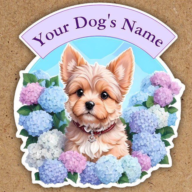 Adesivo Fita roxa elegante, estrutura florida Yorkshire (Criador carregado)