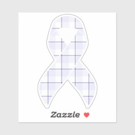 Adesivo Fita Xadrez Lavanda de Conscientização do Linfoma 