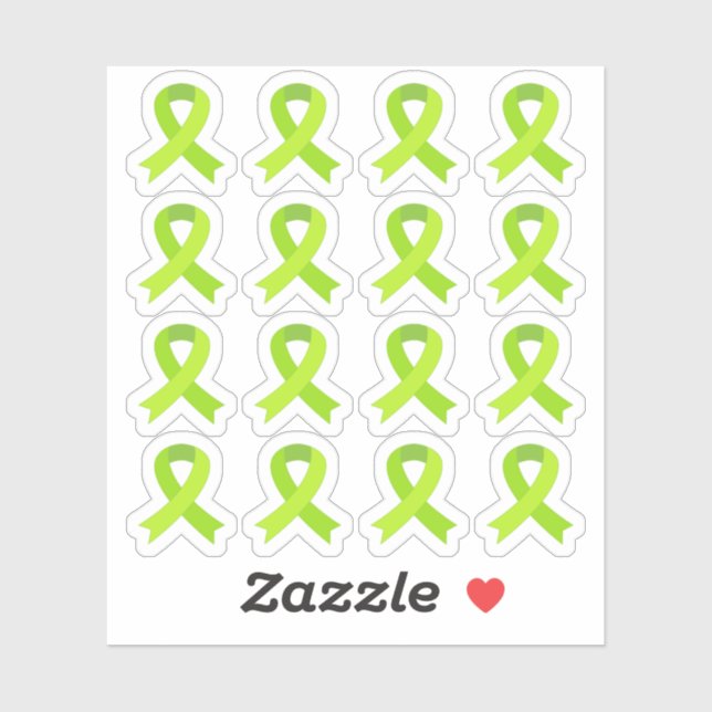 Adesivo Fitas Verdes de Conscientização sobre Câncer de Li (Folha)