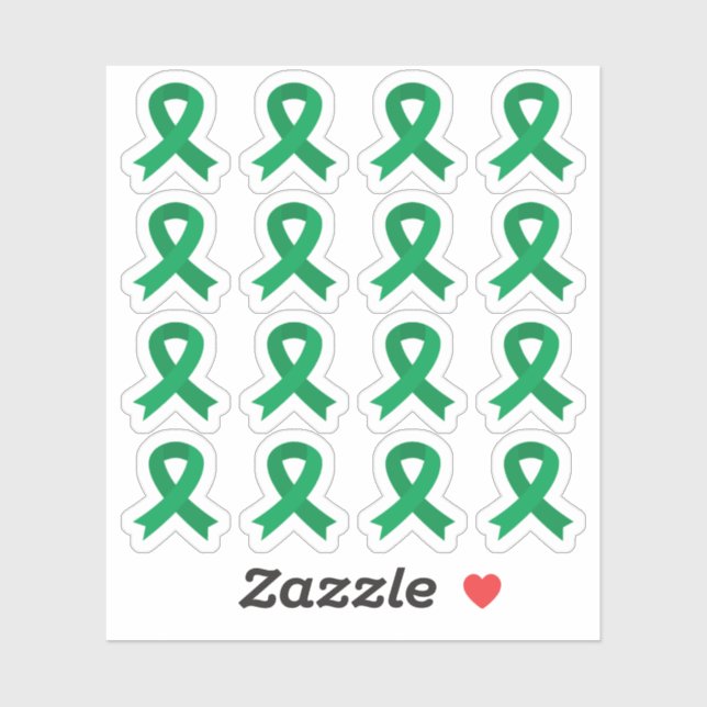 Adesivo Fitas Verdes do Cancer de Sensibilização do câncer (Folha)