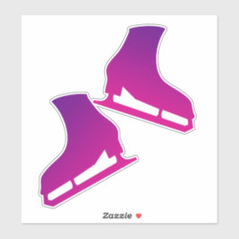 Adesivo Fixo de skates de gelo, de patinagem, cor-de-rosa