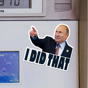 Adesivo FIZ QUE Vladimir Putin Gas Price Stickers