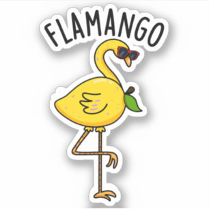 Adesivo Fla-mango Funny Flamingo Pun