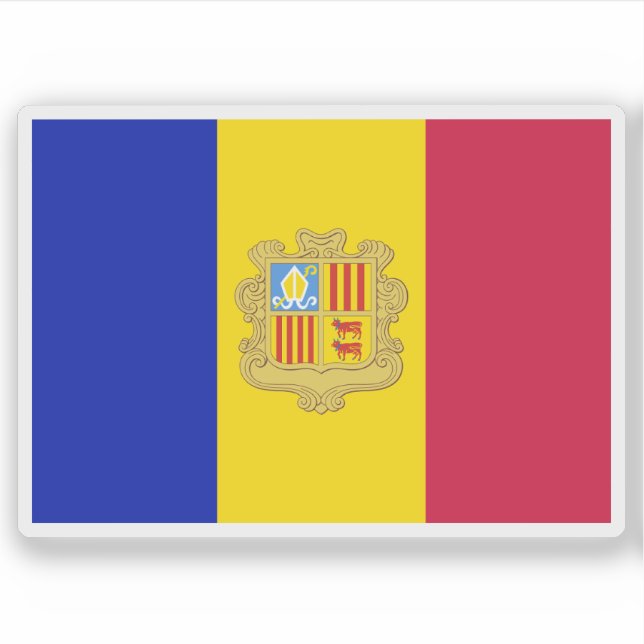 Adesivo Flag of Andorra (1959–1971) (Frente)