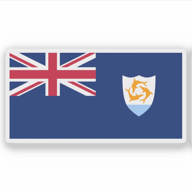Adesivo Flag of Anguilla, British Overseas Territory (Frente)