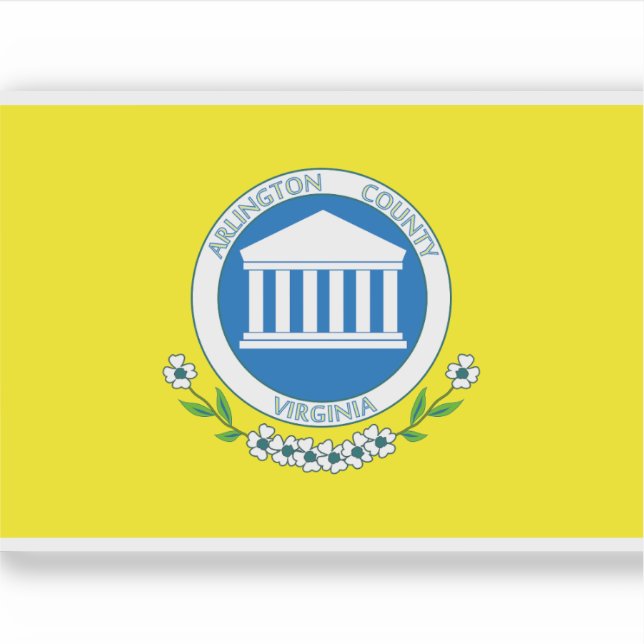 Adesivo Flag of Arlington County, Virginia (1983-2022) (Frente)