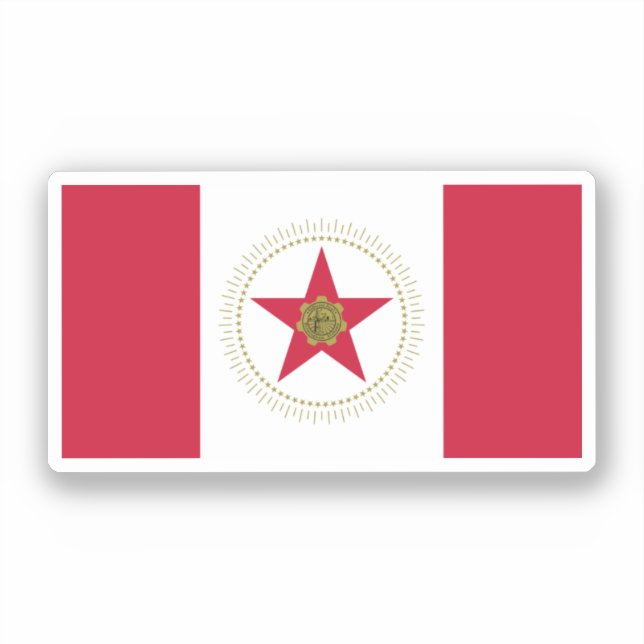 Adesivo Flag of Birmingham, Alabama Oval Sticker (Frente)