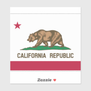 Adesivo Flag Of California, California flag, sticker