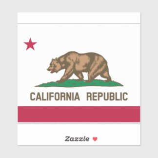 Adesivo Flag Of California, California flag, sticker