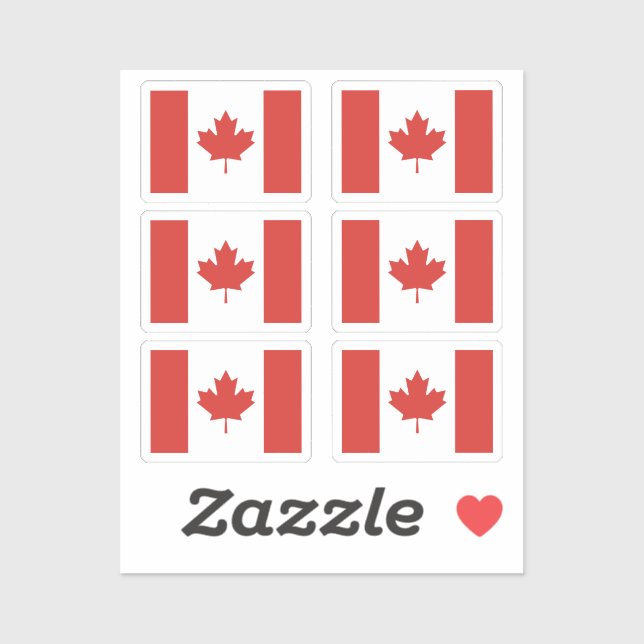 Adesivo Flag of Canada Collection pack de 6 (Folha)