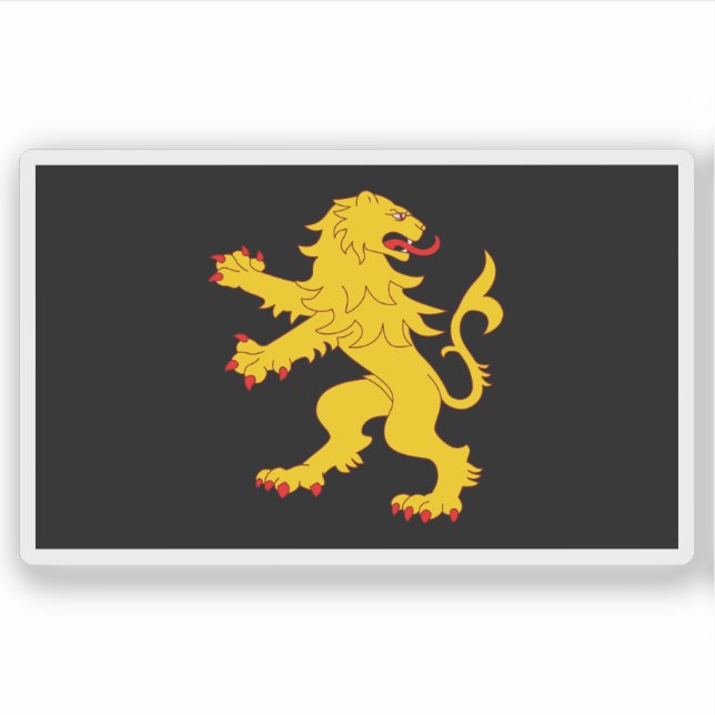 Adesivo Flag of Ceredigion (Cardiganshire) county, Wales (Frente)