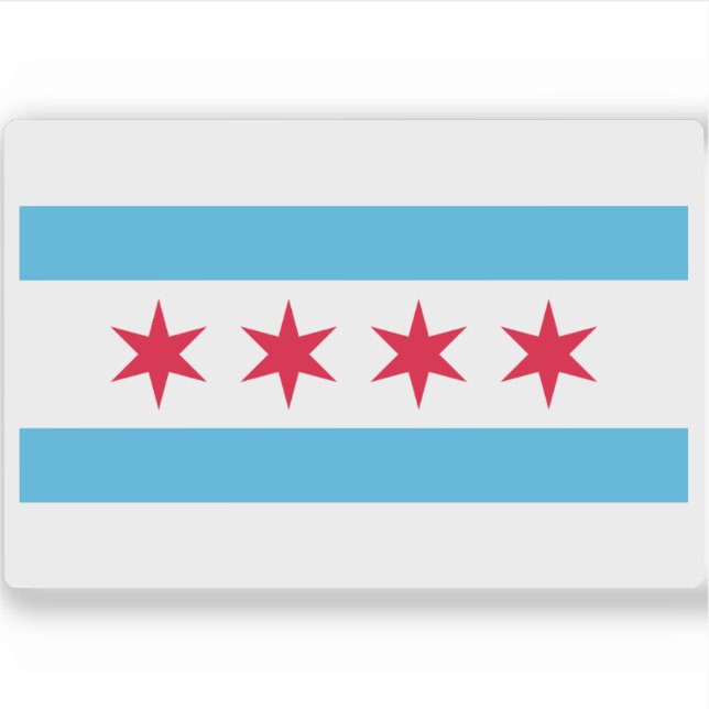 Adesivo Flag of Chicago, Illinois (Frente)