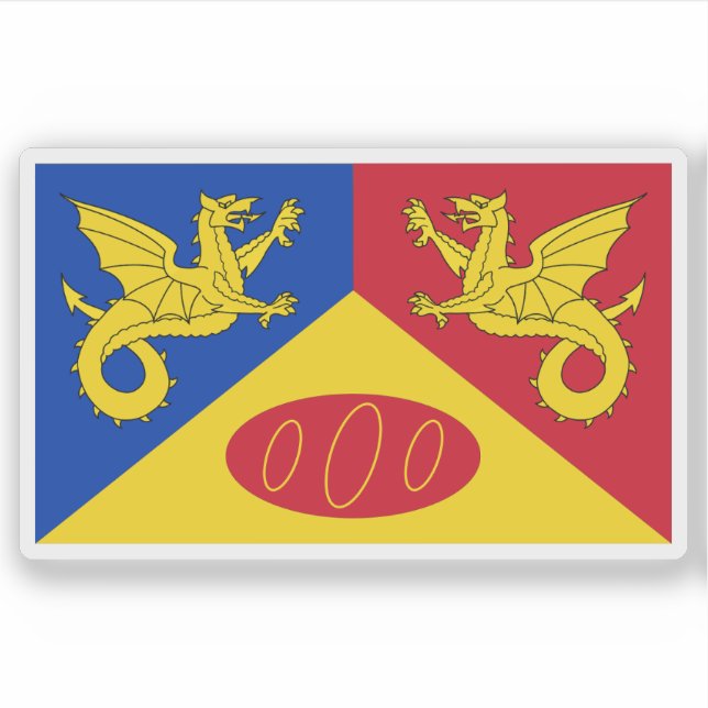 Adesivo Flag of Craig-y-dorth (Cwmcarvan), Wales (Frente)