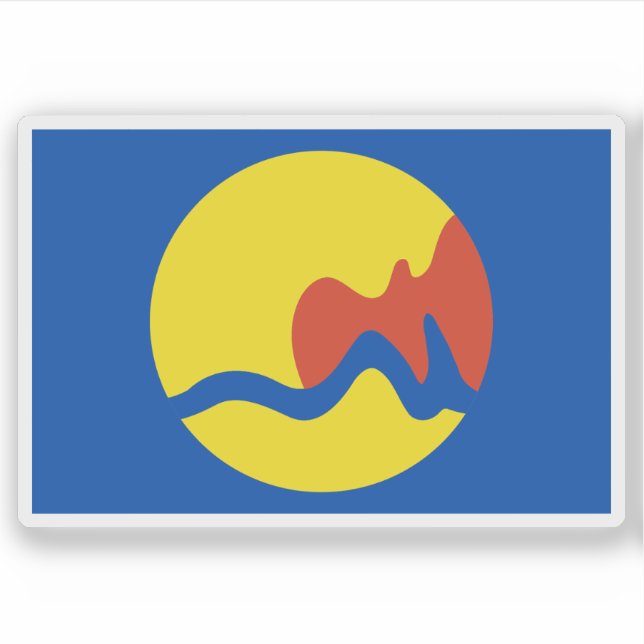 Adesivo Flag of Grand Rapids, Michigan, USA (Frente)