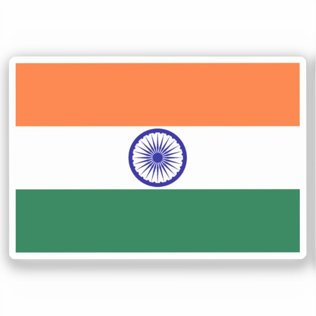 Adesivo Flag of India custom-cut  (Frente)