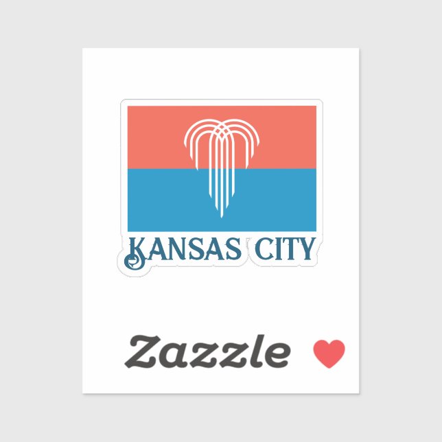 Adesivo Flag of Kansas City (2023), Missouri (Folha)