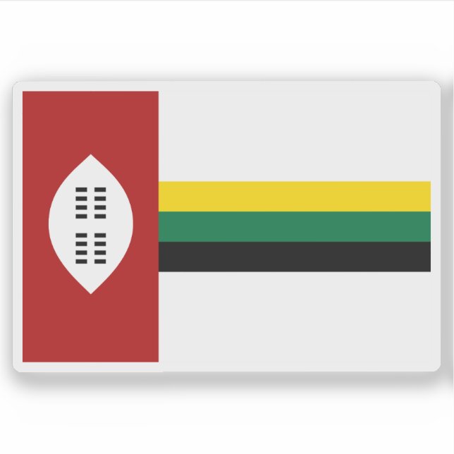 Adesivo Flag of KwaZulu (1977-1985), Rep. of South Africa (Frente)