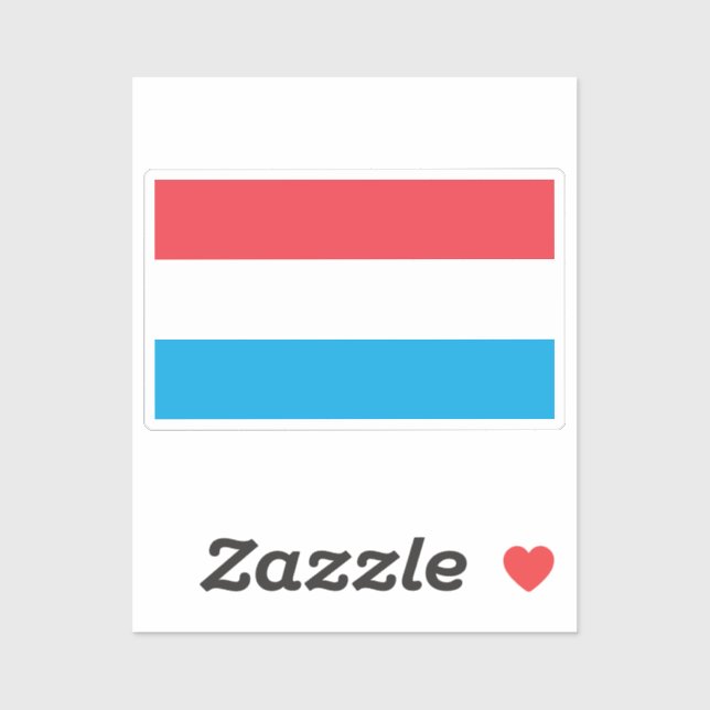 Adesivo Flag of Luxembourg custom-cut  (Folha)