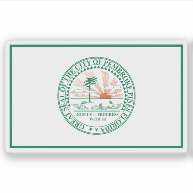 Adesivo Flag of Pembroke Pines, Florida, USA (Frente)